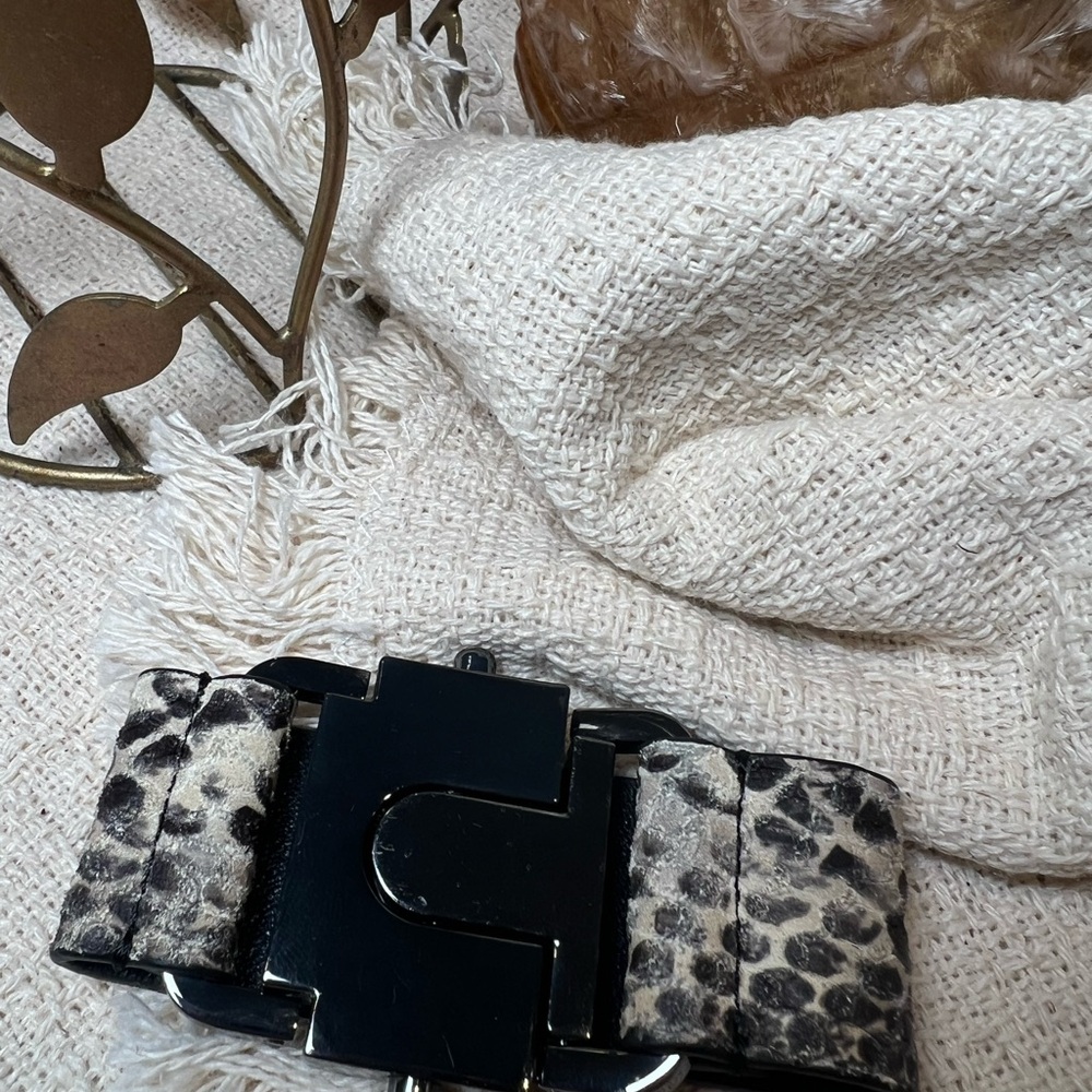 All Saints Black and Cream Phython Bracelet - Picture 10 of 12